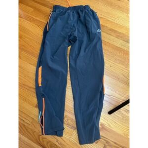 RBX Active Track Pants Running Joggers Zip Pockets Athletic Gray Orange S